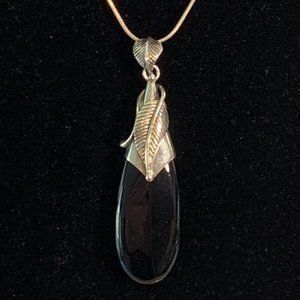 Merav Indonesia Artisan Onyx and Sterling Pendant